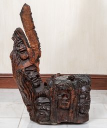Artisan Hand-Carved Wood Sculpture By David Tennant