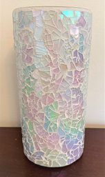 Shimmering Iridescent Mosaic Candle Holder