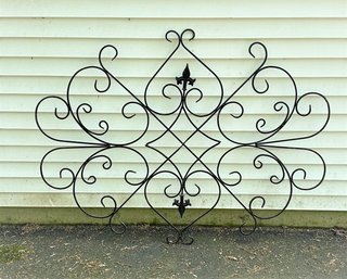 Awesome Large Wrought Iron Scroll Work Wall Hanging