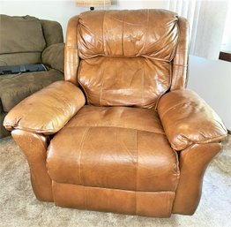 Automatic Tan Leather Recliner