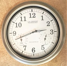 La Crosse Technology Radio Controlled Wall Clock Including Thermometer And Hygrometer