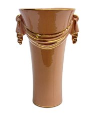 Opulent Pink And Gold Trim Vase With Applied Handles - Stamped EP 13