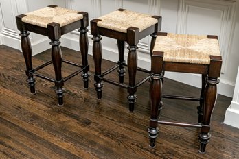 Pottery Barn Rush Woven Bar Stools