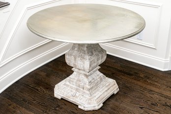 Pottery Barn Hand Hammered Silvered Center Table