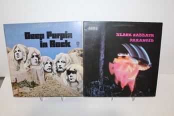 1976 Black Sabbath- Paranoid- Likely UK Import Rare! - 1970 Deep Purple In Rock - Awesome 2 LP Group!