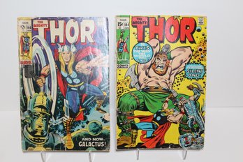2 Marvel Comics - The Mighty Thor #160 & #184 (1969 & 1971)