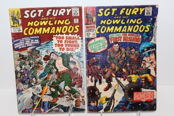 2 Marvel - Sgt. Fury And The Howling Commandos #15 & #44 - Silver Age!