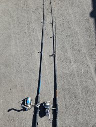 2 Fishing Poles - Shakespeare Ugly Stick And Worm Gear Southbend