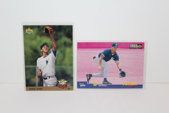 2 Rookie Derek Jeter Cards - Upper Deck