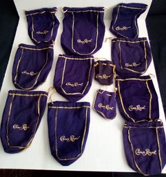 Great Assortment Of 14 Crown Royal Flannel Bags   212/B4