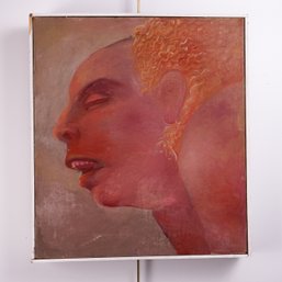 Painting On Canvas By Henry Regis, Red Woman Series