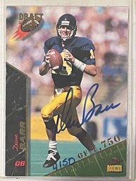 1995 Signature Rookies Draft Dave Barr Autographed Rookie Card #6       Numbered 4150/7750