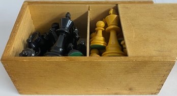 Wood Chess Set With Dove Tail Box