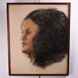 Pastel Portrait By Henry Regis (1929-2010)