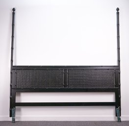 Vintage Black King Size Faux Bamboo Headboard