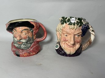 TWO LARGE ROYAL DAULTON CHARACTER MUGS