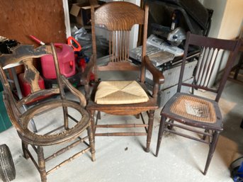 3 Wooden Chairs Filled With Character
