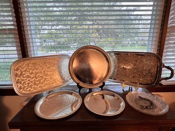 Silver Plate Serving Trays,