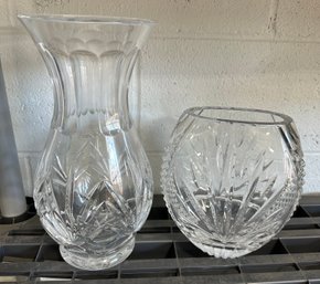 2 Gorgeous Galway Crystal Vases