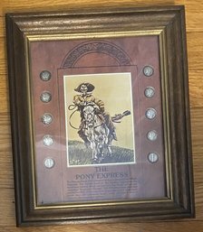 The Pony Express Mercury Dime Coin Set Framed