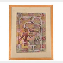 James A. Rome Signed Monoprint, 1987