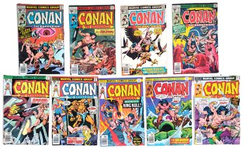 1976-1977 30 Cent Marvel Comics Conan The Barbarian Lot Of 9  Bronze Age