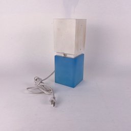 Vintage Blue And White Acrylic Cube Lamp