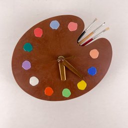 Artist Paint Palette Electric Wall Clock