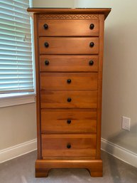 Tall Lingerie Chest Of Drawers With Glass Top By Vaughan Furniture Co