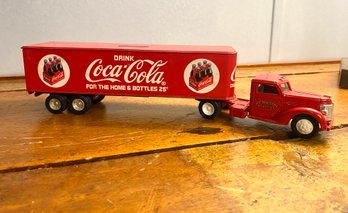 Ertl Coca Cola Diecast Semi Tractor Trailer Bank