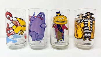 Vintage McDonalds Glassware - 1977 McDonaldland Action Series And Collector Series