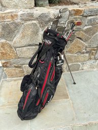 (13) Golf Clubs With Titleist StaDry Bag