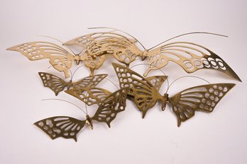 Six Vintage Brass Butterfly Decor Made In Japan