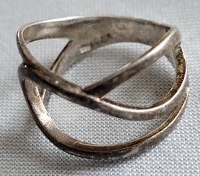 Sterling Silver Vintage Open Work Infinity Scroll Band Ring