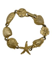 Carol Star Gold Tone Shell Bracelet