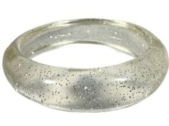 Vintage Lucite Colorless Bangle Bracelet