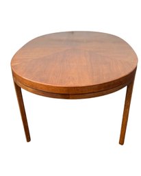 Mid Century 1960s Oval Four Leg Dining Table  With Two Leaves