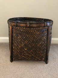 Woven Wicker Planter/waste Basket