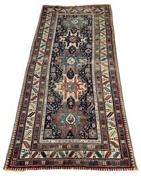 Vintage Tribal Turkish Hand-Knotted Rug - 46 Inches Wide X 109 Inches Long