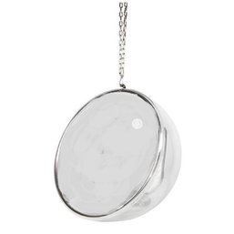 Hanging Orb Chrome & Clear Bubble Chair