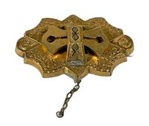 Early Victorian Pinchbeck Gold Fill Brooch (as/is)