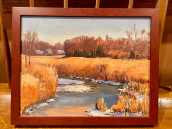 Bernard C McTigue (American, 20th Century) Oil On Canvas Of Fall Landscape