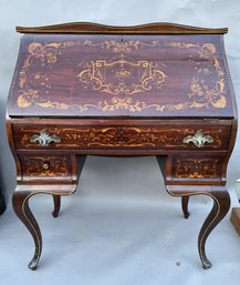 PARQUETRY INLAID ANTIQUE DESK