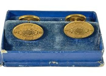 Antique Gold Filled Cufflinks Still In Original Box