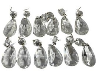 Lot 12 Faceted Cut Crystal Prims