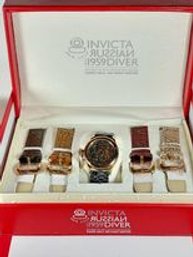 Invicta Russian 1950 Diver Watch In Original Box Having Various Bands