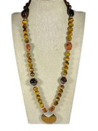 Very Fine Sterling Silver Tiger's Eye Gemstone Necklace Pendant