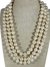 Eternity Elongated Cultured Pearl Beaded Necklace 54' Long