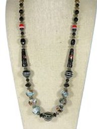 Very Fine Venetian Art Glass Beaded Necklace 24' Long