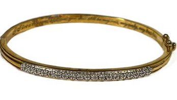 Gold Over Sterling Silver Bangle Bracelet